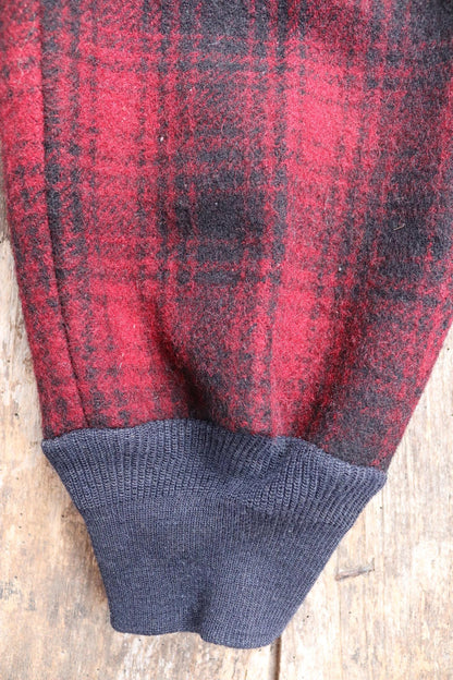 Vintage 1940s Duxbak wool pants - plaid hunting trousers - winter breeches - suspender buttons - 33" x 31"