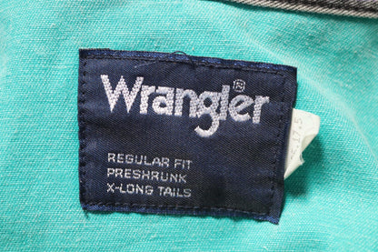 Vintage 1990s Wrangler Brushpopper shirt - faded black - Western - 52" chest