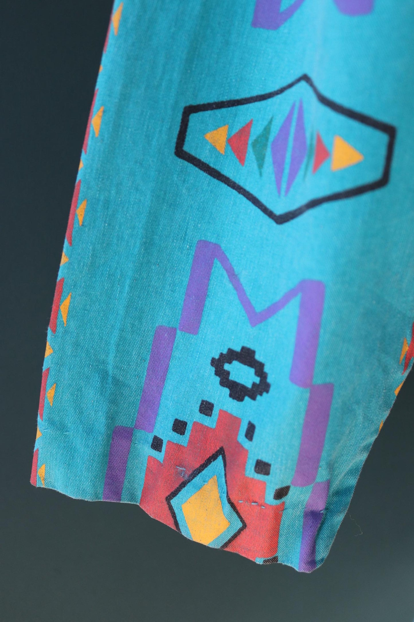 Vintage 1990s Wrangler Brushpopper shirt - Aztec print - Western - 49" chest