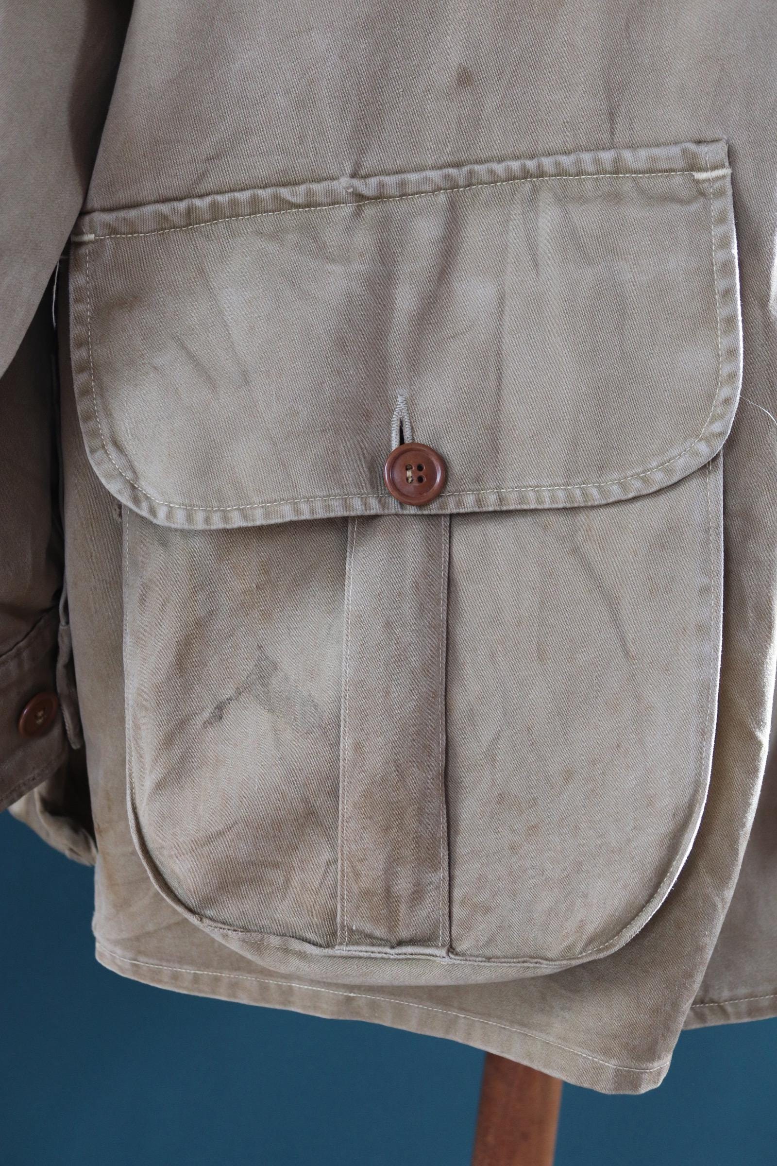 Vintage 1940s 50s hunting jacket - American workwear - Klondike cloth - 52" Chest