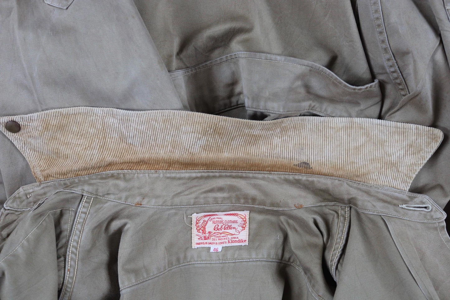 Vintage 1940s 50s hunting jacket - American workwear - Klondike cloth - 52" Chest