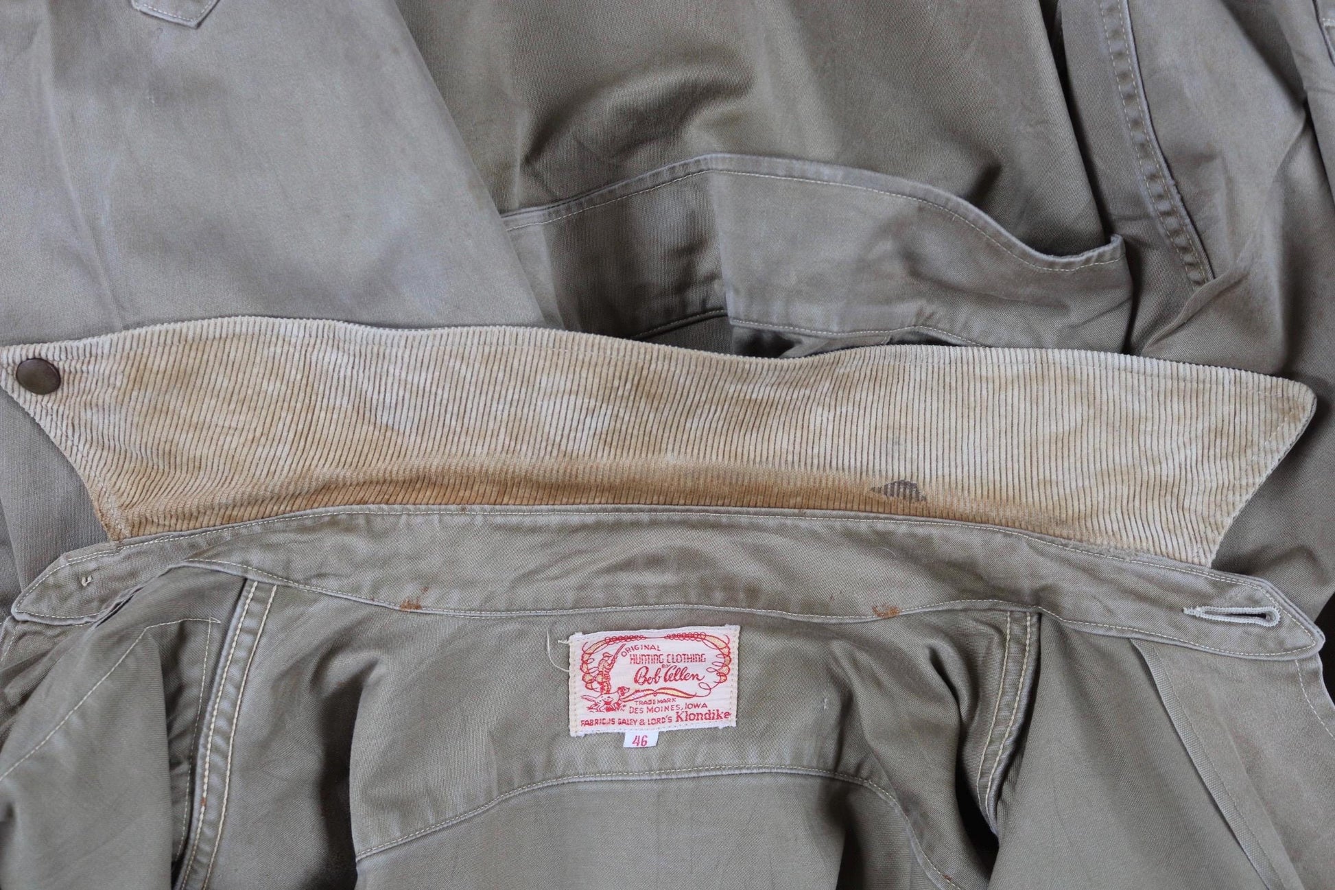 Vintage 1940s 50s hunting jacket - American workwear - Klondike cloth - 52" Chest