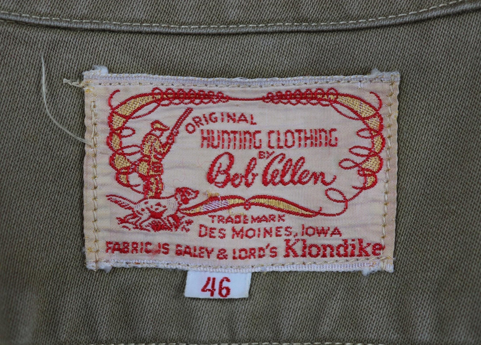 Vintage 1940s 50s hunting jacket - American workwear - Klondike cloth - 52" Chest