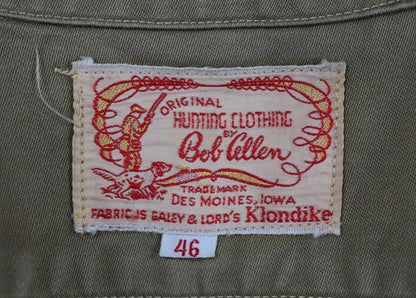 Vintage 1940s 50s hunting jacket - American workwear - Klondike cloth - 52" Chest