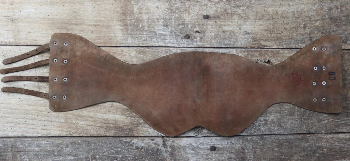 Vintage 1940s brown leather kidney belt - Swedish military dispatch rider - WW2 motorcycle - 31” 32” 34”