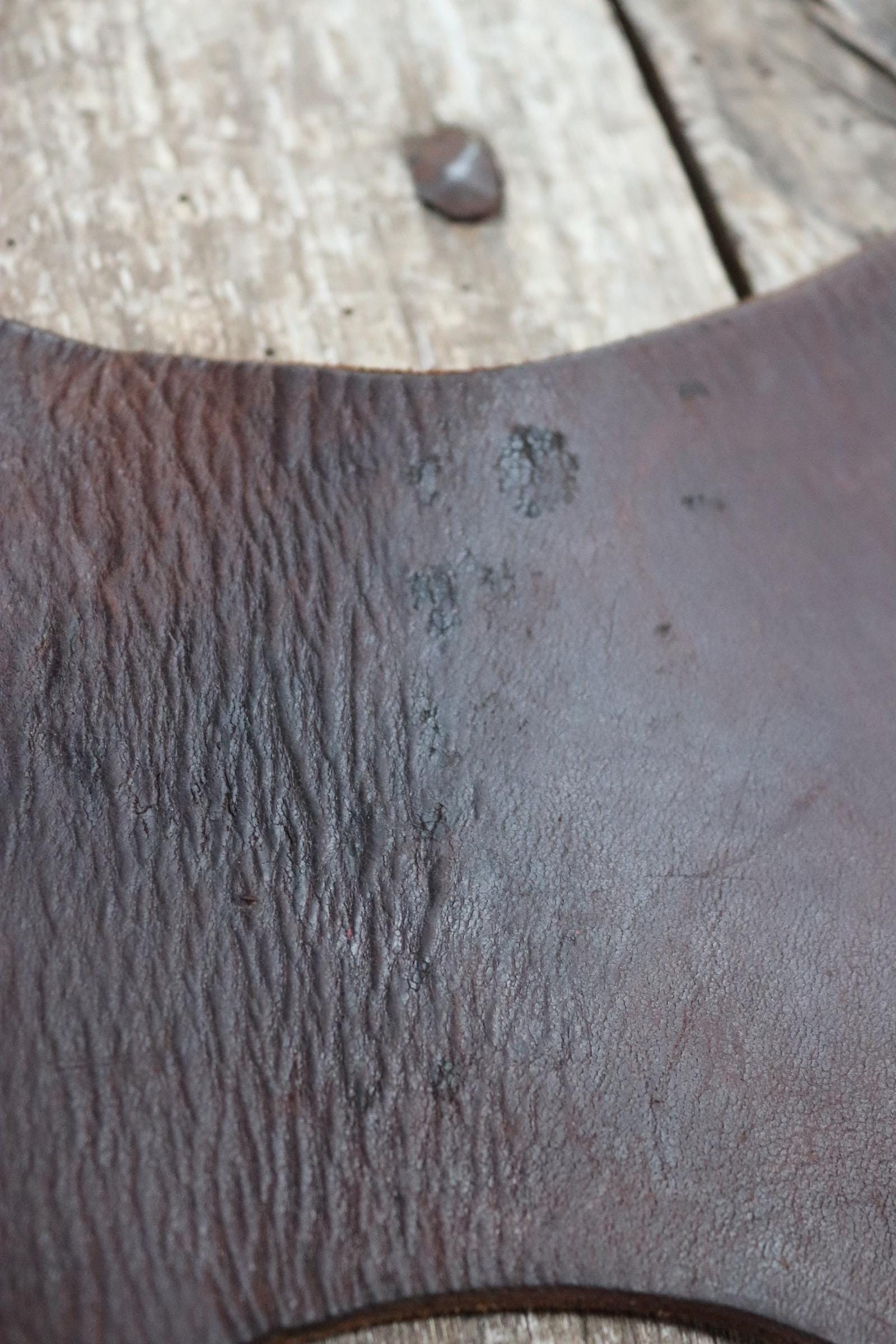 Vintage 1940s brown leather kidney belt - Swedish military dispatch rider - WW2 motorcycle - 31” 32” 34”