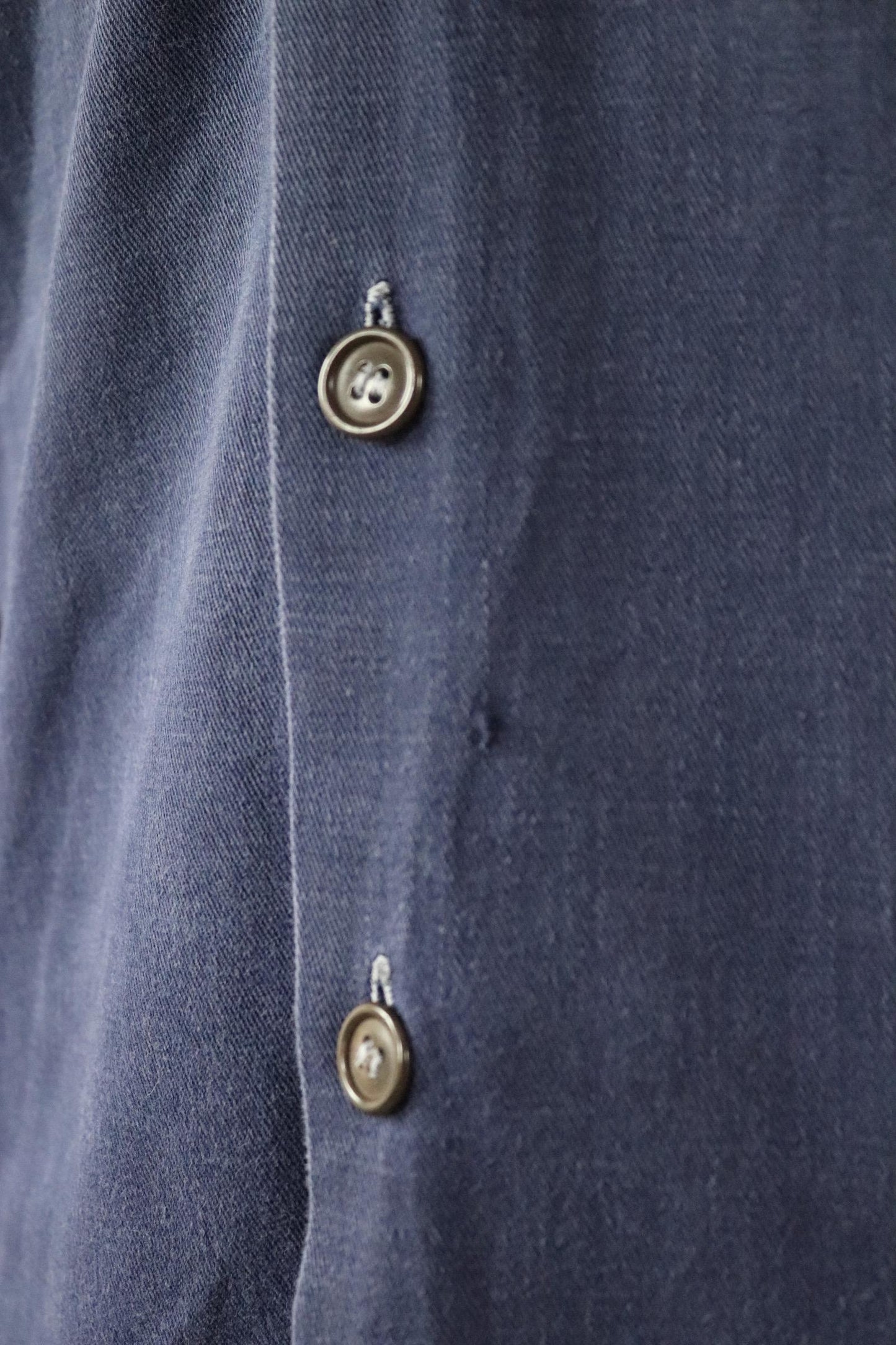 Vintage 1950s Swedish indigo cotton shirt - military workwear - 43” chest