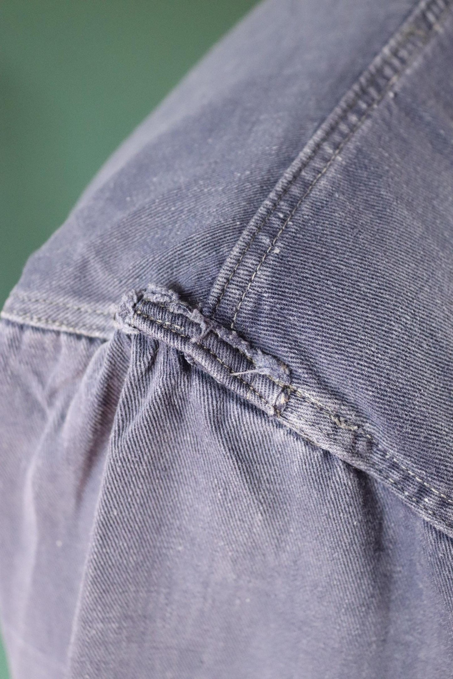 Vintage 1950s Swedish indigo cotton shirt - military workwear - 42” chest