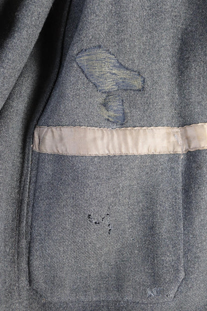 Vintage 1950s Gloverall duffle coat - grey wool jacket - wooden toggle buttons - 54" chest