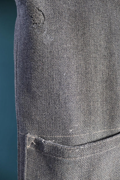 Vintage 1950s Gloverall duffle coat - grey wool jacket - wooden toggle buttons - 54" chest