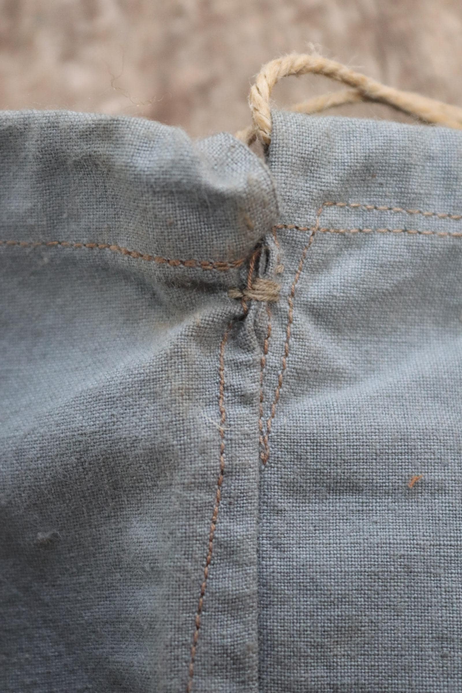 Antique cotton bag - 1920s Swedish military pouch - LARP - Ren Faire