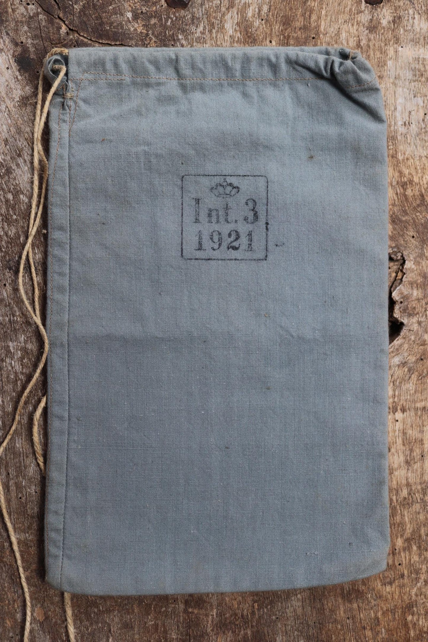 Antique cotton bag - 1920s Swedish military pouch - LARP - Ren Faire