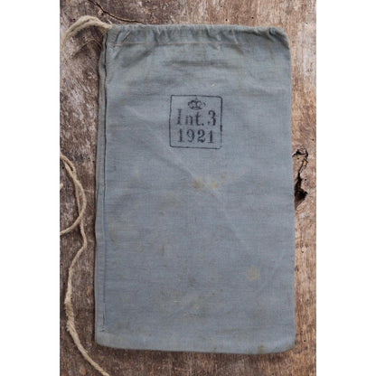 Antique cotton bag - 1920s Swedish military pouch - LARP - Ren Faire