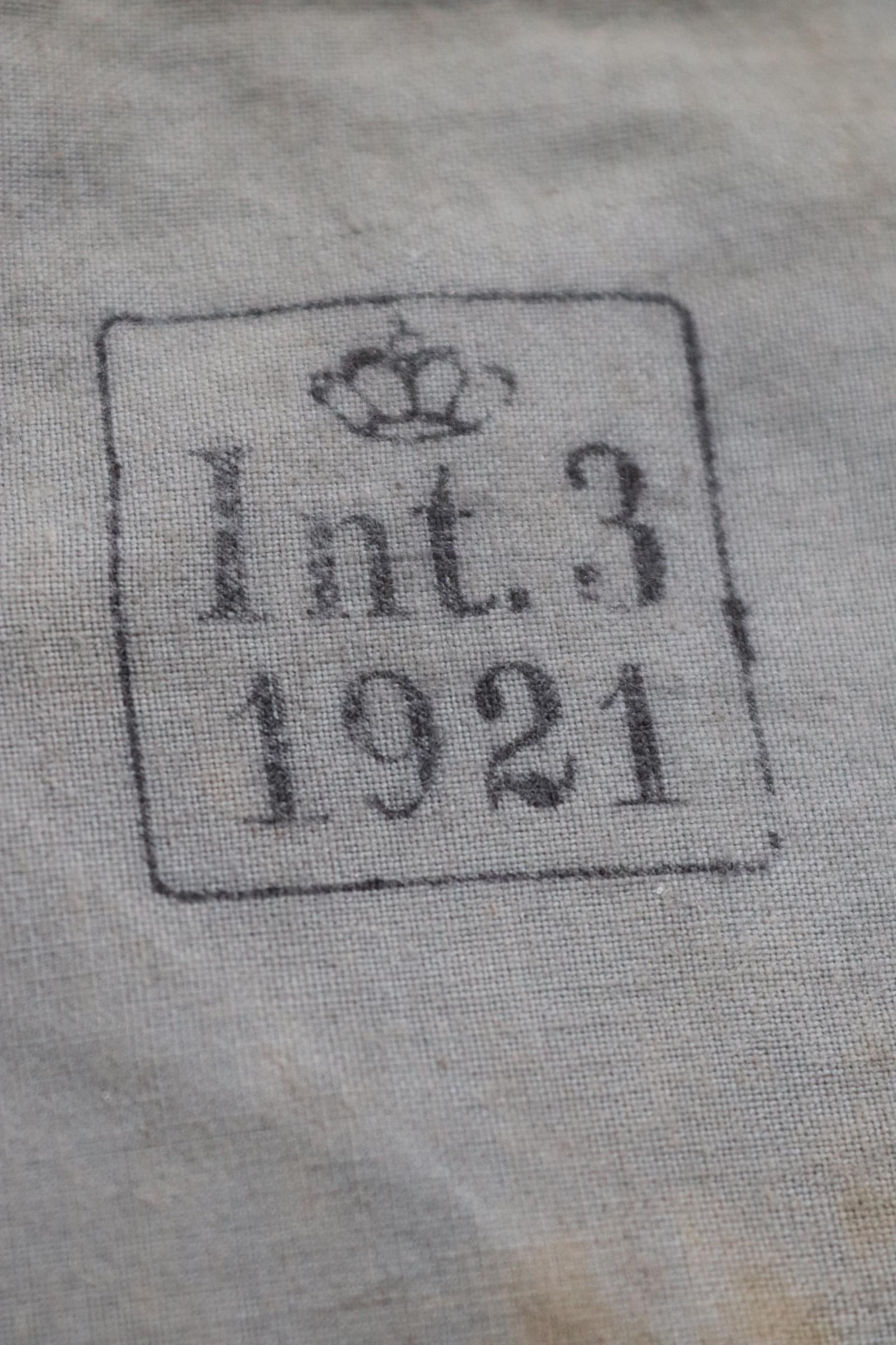 Antique cotton bag - 1920s Swedish military pouch - LARP - Ren Faire