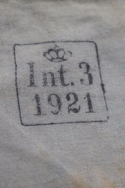 Antique cotton bag - 1920s Swedish military pouch - LARP - Ren Faire