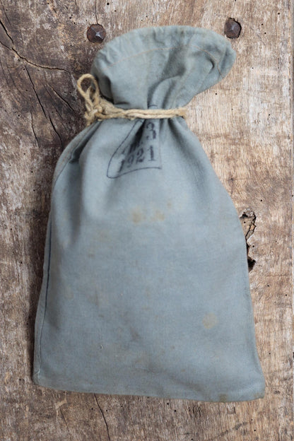 Antique cotton bag - 1920s Swedish military pouch - LARP - Ren Faire