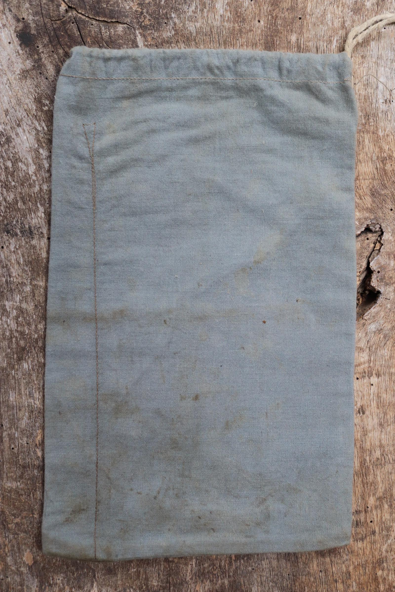 Antique cotton bag - 1920s Swedish military pouch - LARP - Ren Faire