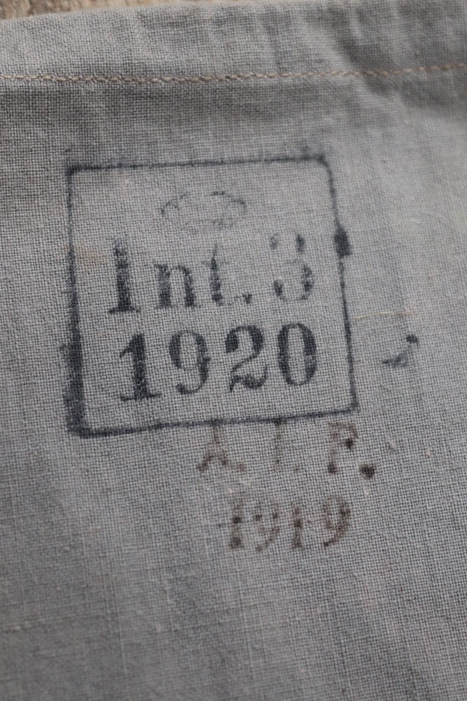 Antique cotton bag - 1920s Swedish military pouch - LARP - Ren Faire