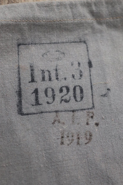 Antique cotton bag - 1920s Swedish military pouch - LARP - Ren Faire