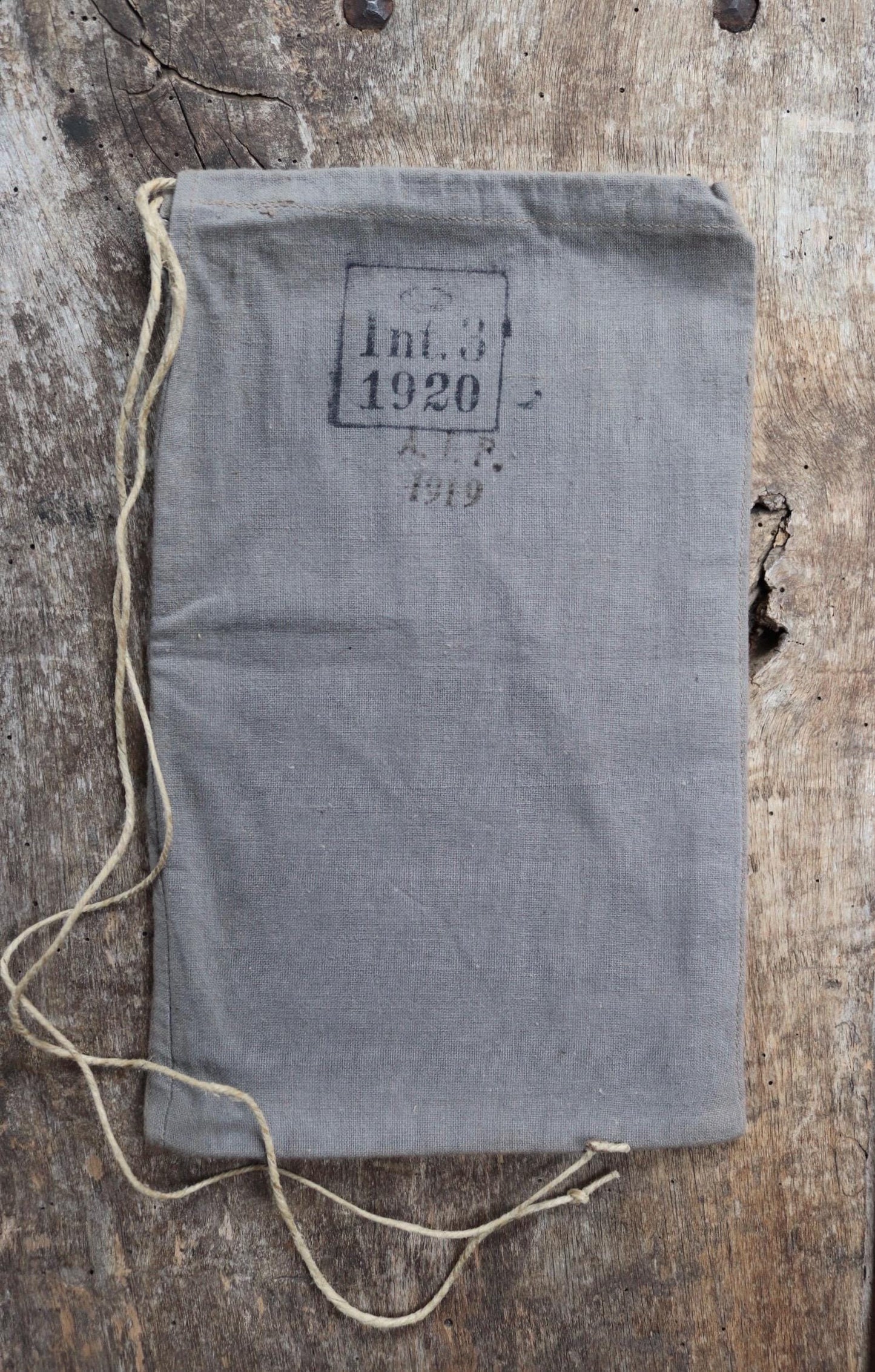 Antique cotton bag - 1920s Swedish military pouch - LARP - Ren Faire