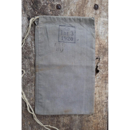Antique cotton bag - 1920s Swedish military pouch - LARP - Ren Faire