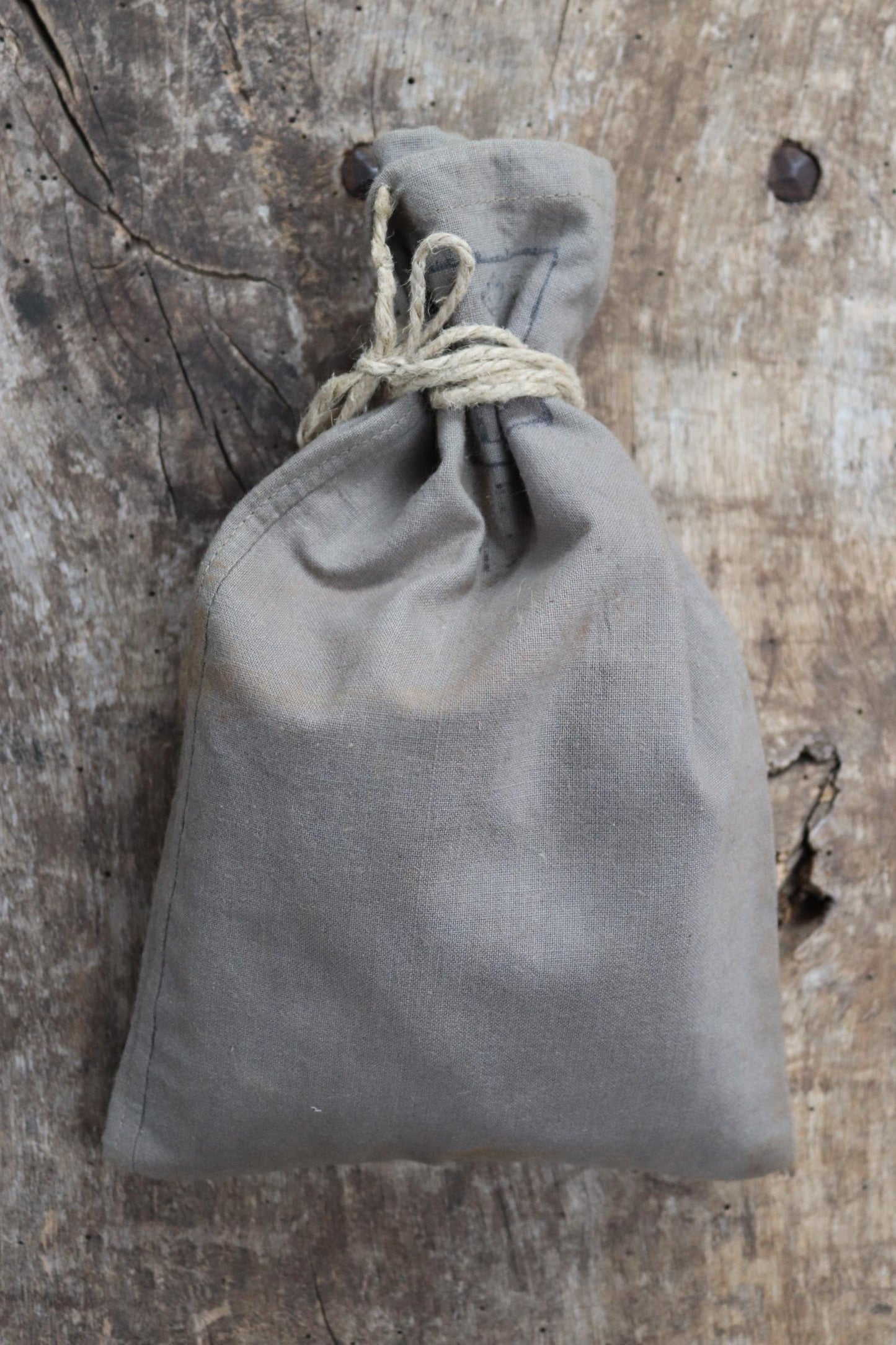 Antique cotton bag - 1920s Swedish military pouch - LARP - Ren Faire