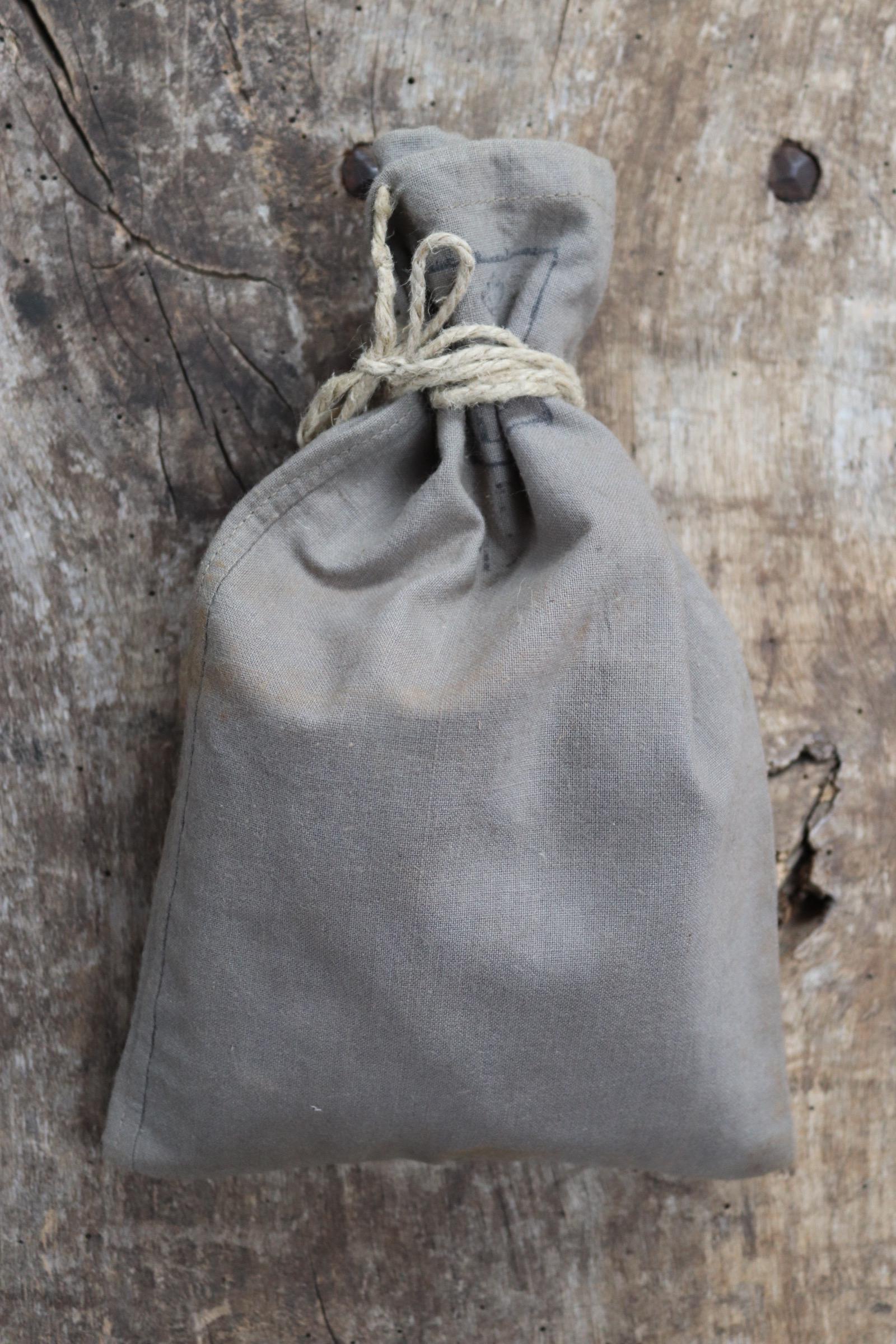 Antique cotton bag - 1920s Swedish military pouch - LARP - Ren Faire
