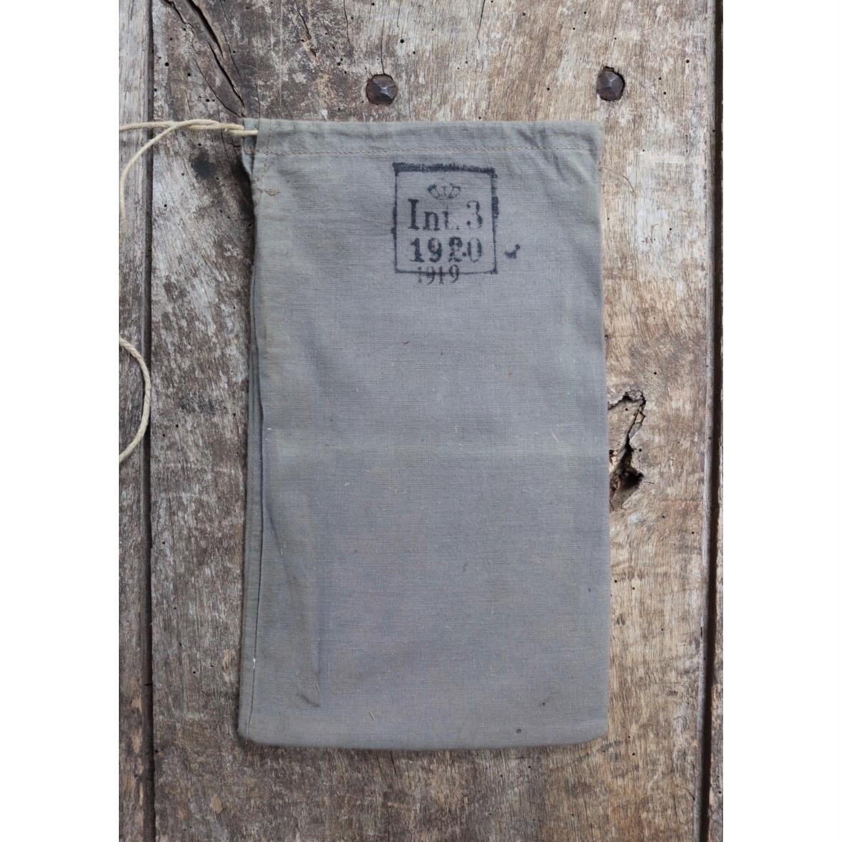 Antique cotton bag - 1920s Swedish military pouch - LARP - Ren Faire