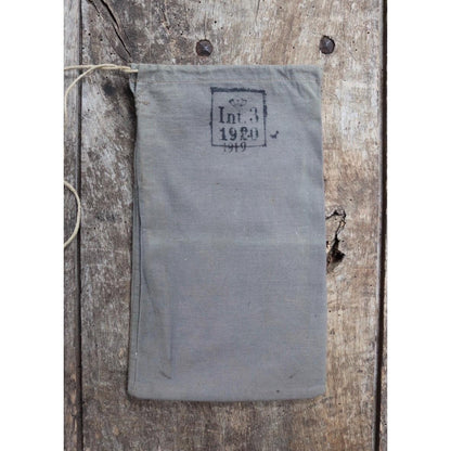Antique cotton bag - 1920s Swedish military pouch - LARP - Ren Faire