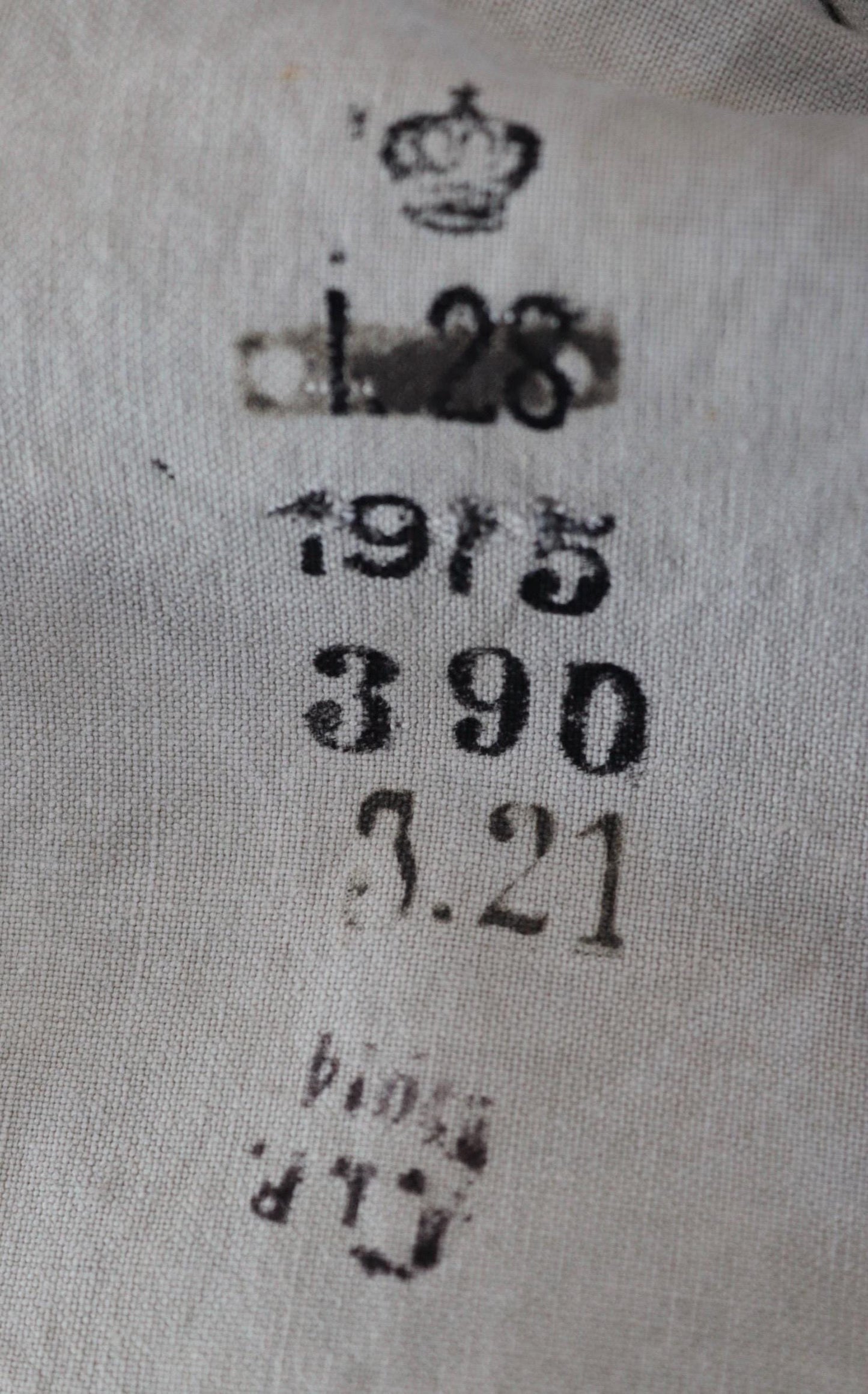 Antique WW1 military bag - Swedish army musette - cotton cross body bread bag - mattornist