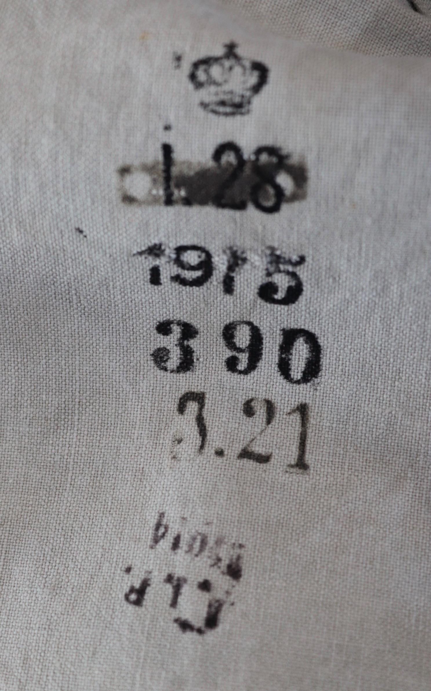 Antique WW1 military bag - Swedish army musette - cotton cross body bread bag - mattornist