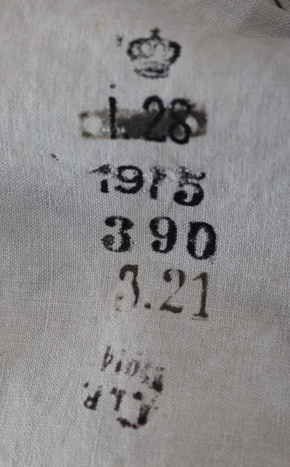 Antique WW1 military bag - Swedish army musette - cotton cross body bread bag - mattornist