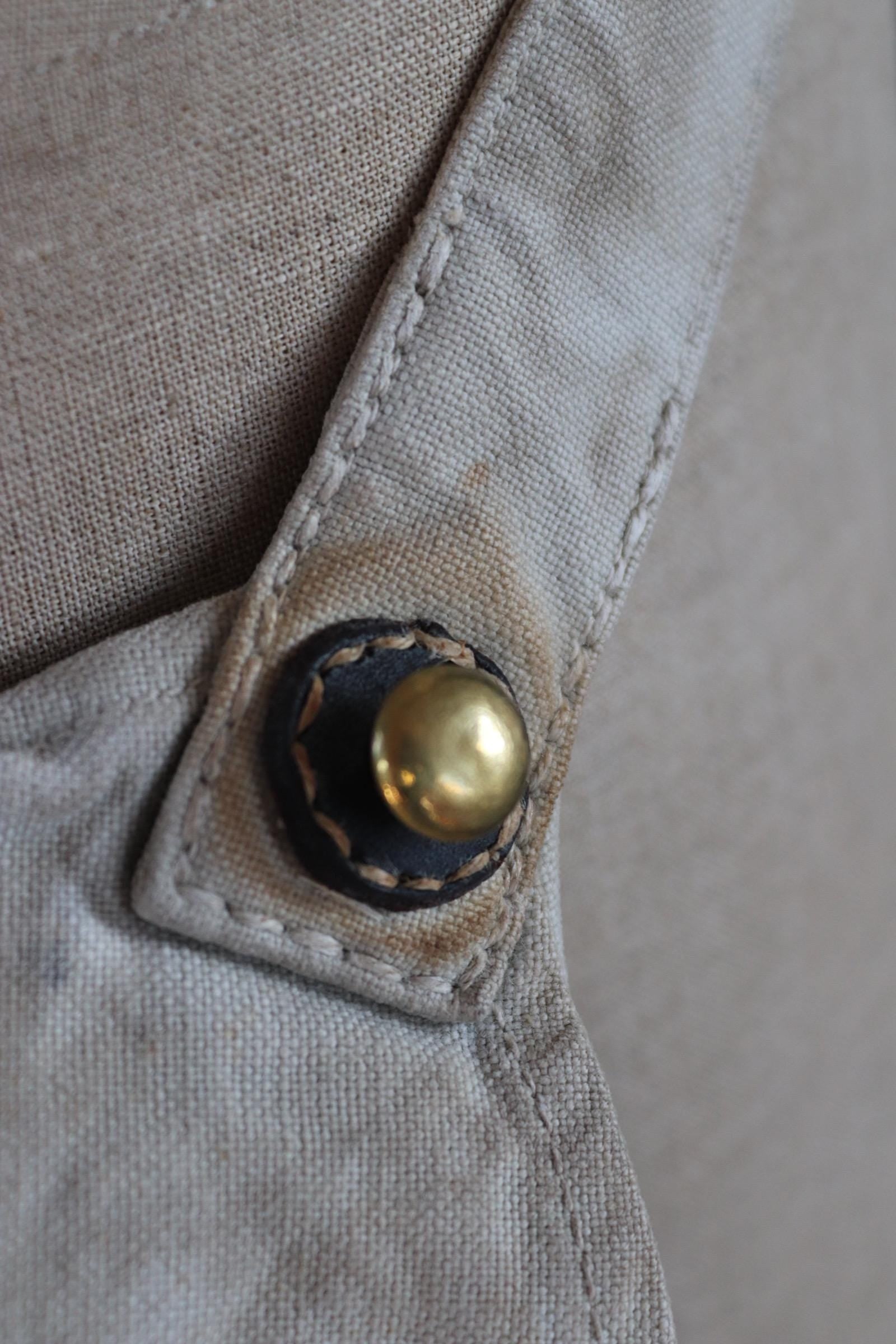 Antique WW1 military bag - Swedish army musette - cotton cross body bread bag - mattornist