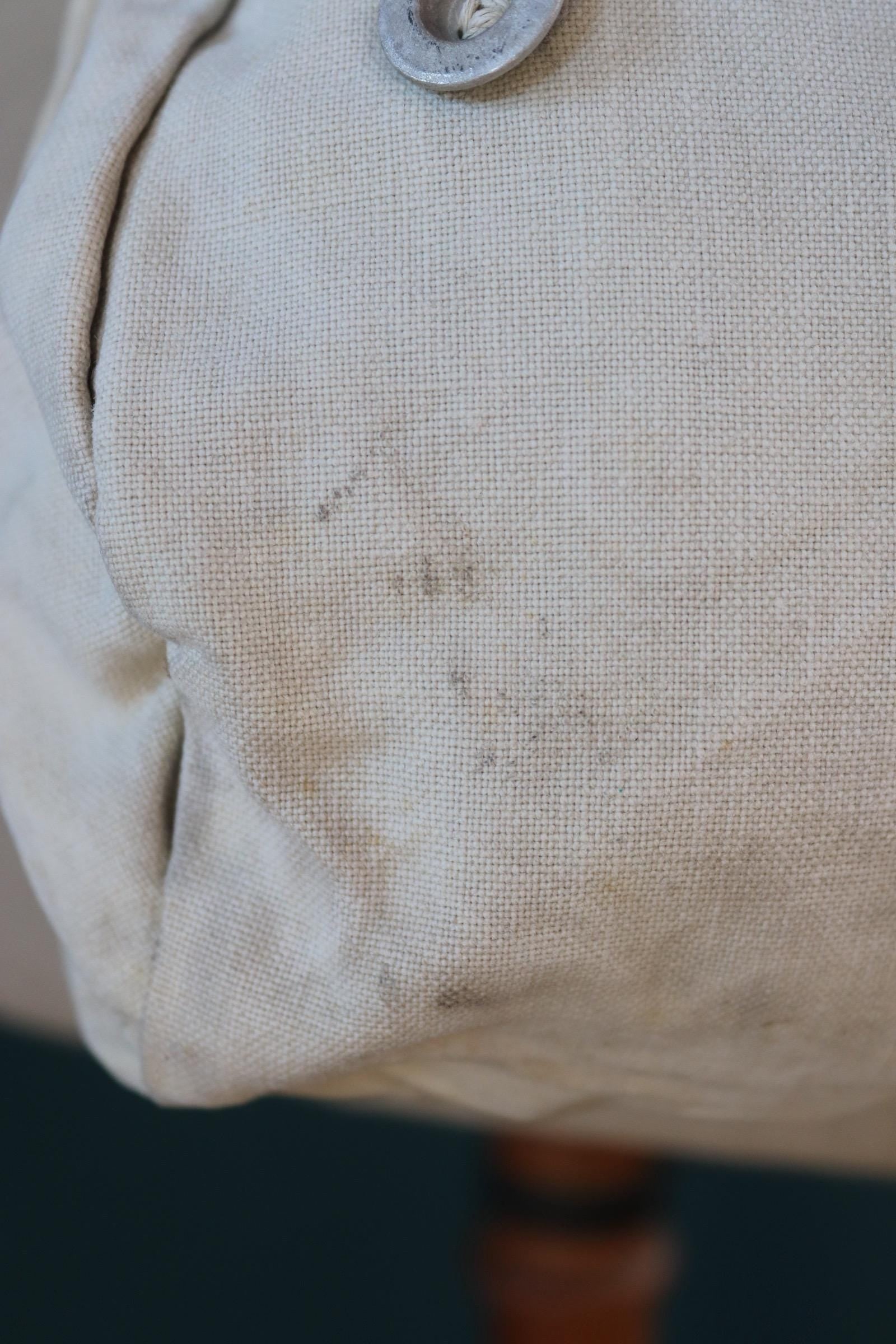 Antique WW1 military bag - Swedish army musette - cotton cross body bread bag - mattornist