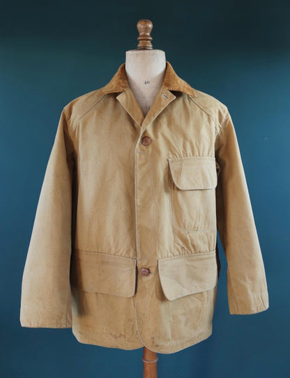 Vintage 1930s Duxbak Utica hunting jacket - duck cotton chore coat - American workwear - 53” chest