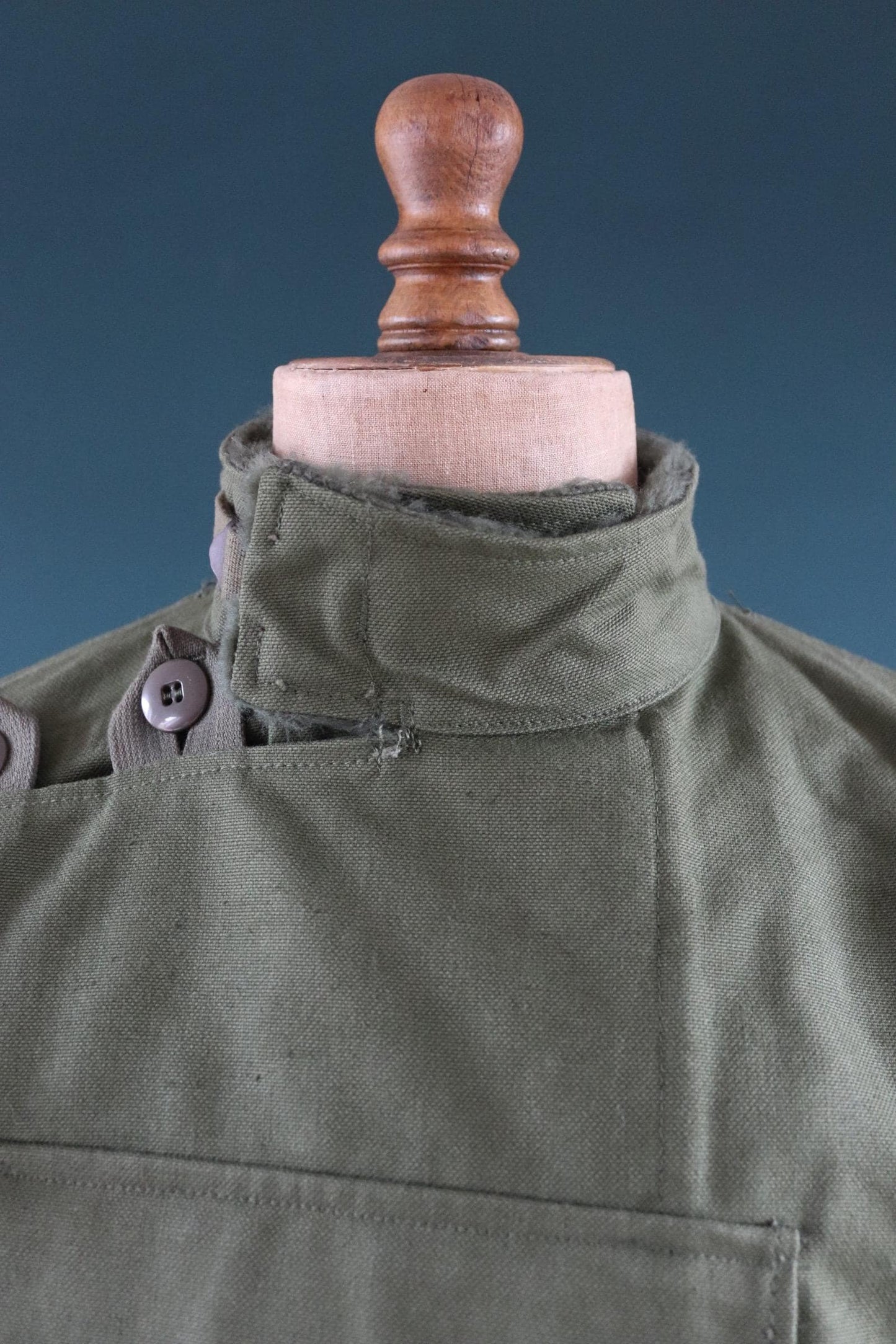 Vintage 1960s Swedish motorcycle jacket - green cotton canvas - military despatch rider - 48” chest - motorjacka