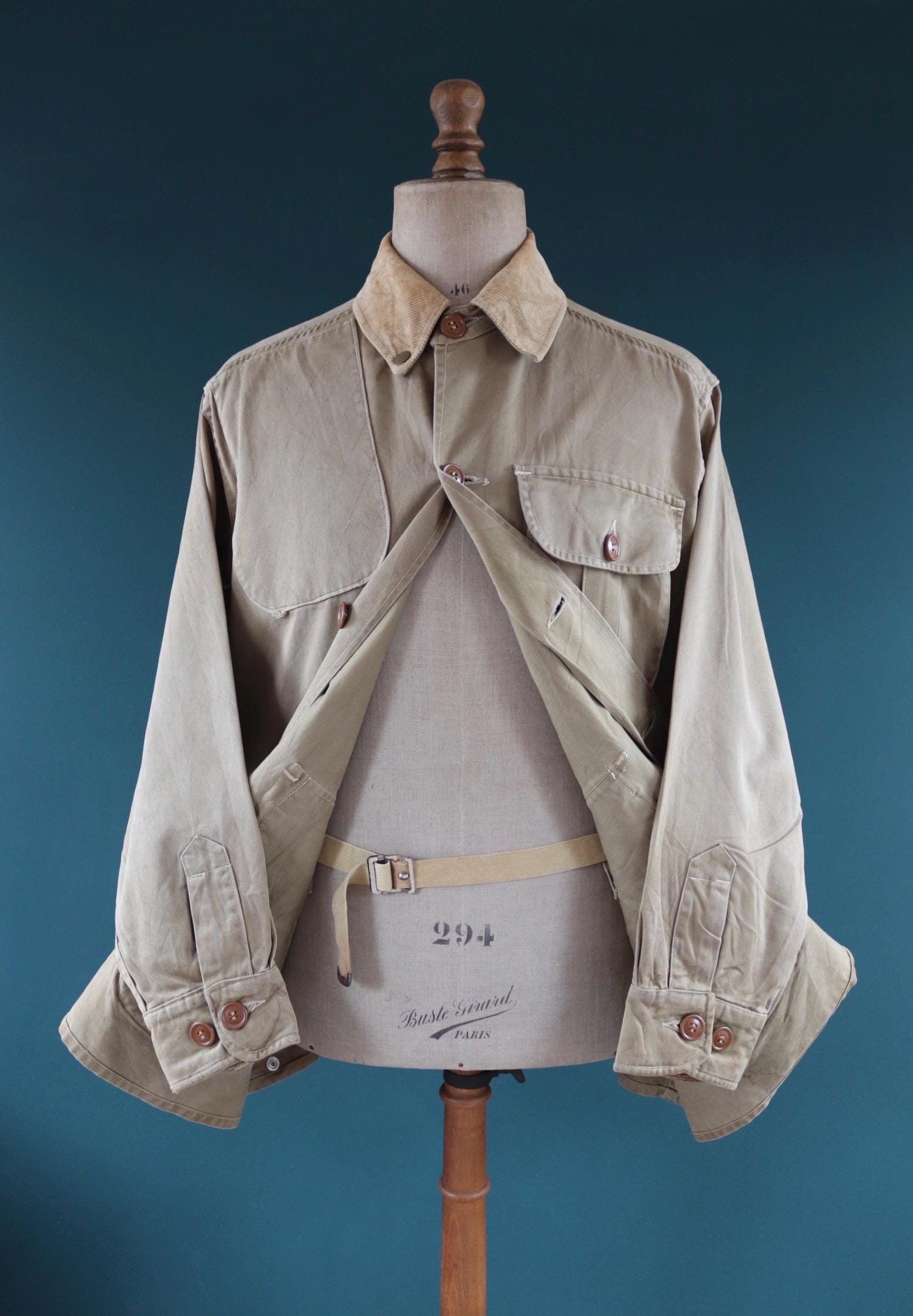 Vintage 1940s 50s hunting jacket - American workwear - Klondike cloth - 52" Chest