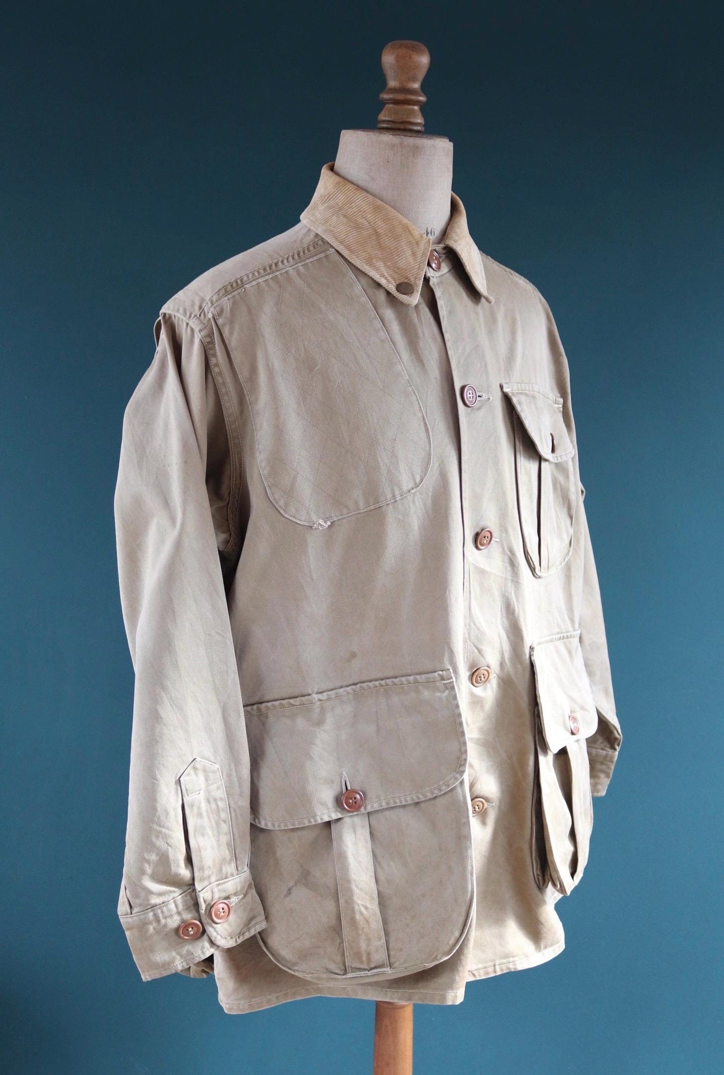 Vintage 1940s 50s hunting jacket - American workwear - Klondike cloth - 52" Chest