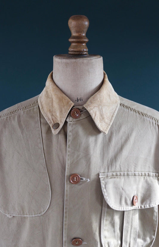 Vintage 1940s 50s hunting jacket - American workwear - Klondike cloth - 52" Chest