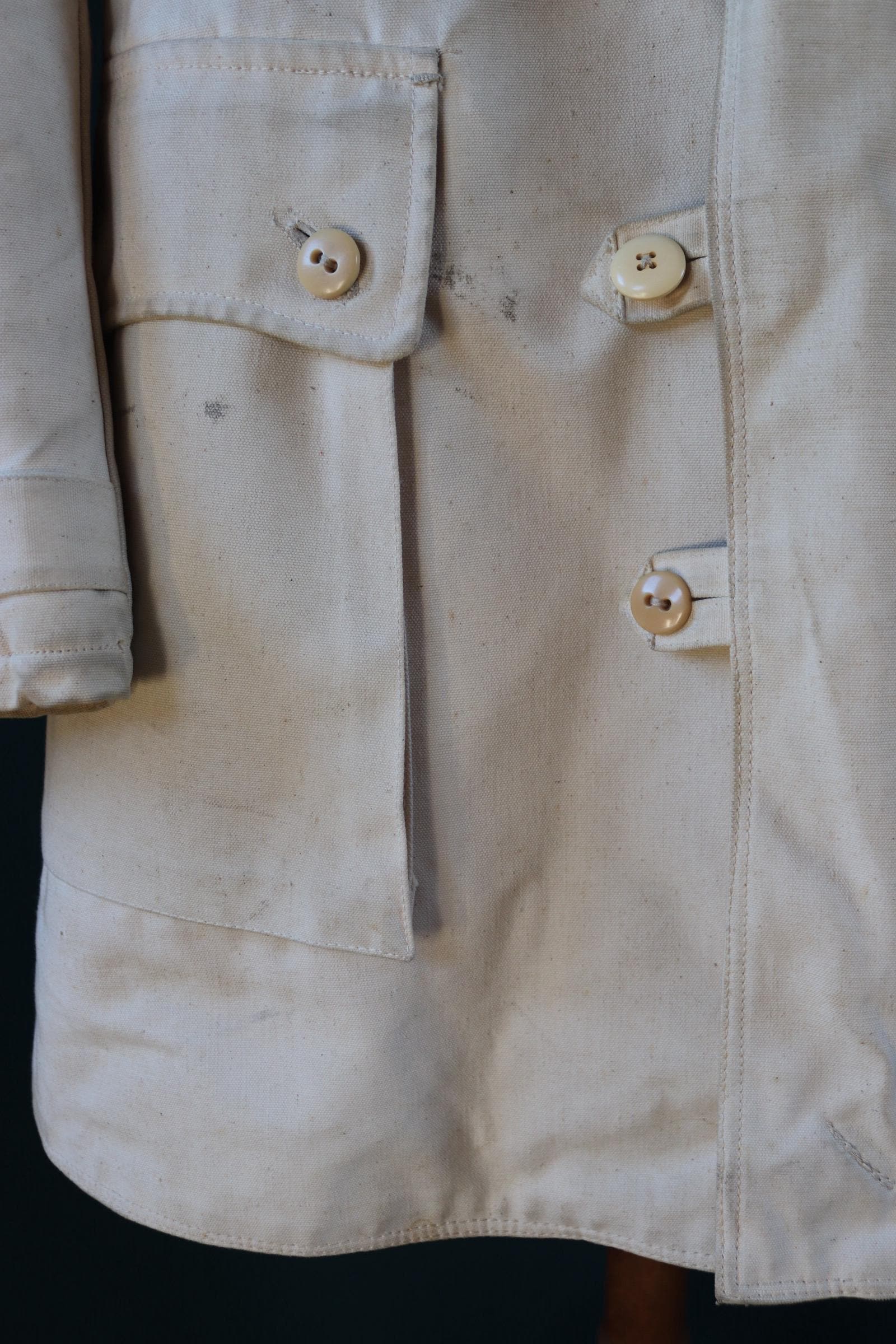 Vintage 1940s Swedish Livpäls sheepskin coat - military greatcoat - 50” chest