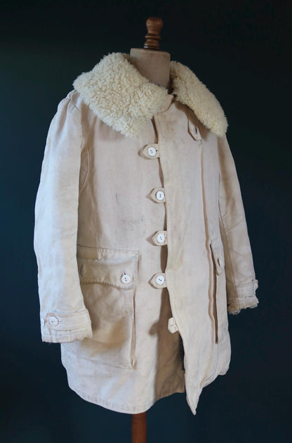 Vintage 1940s Swedish Livpäls sheepskin coat - M1944 - military greatcoat - 47” chest