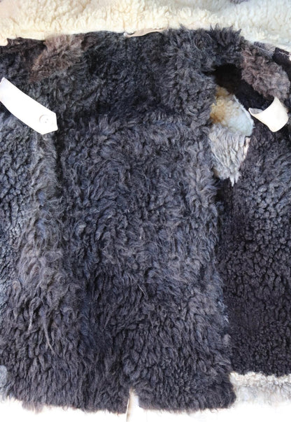 Vintage 1940s Swedish Livpäls sheepskin coat - M1944 - military greatcoat - 47” chest