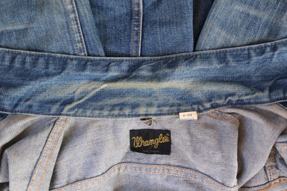 Vintage 1970s Wrangler jacket - denim workwear - whisker fades - 38" chest