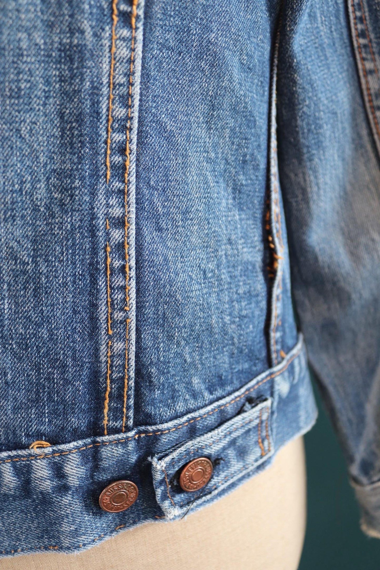 Vintage 1970s Levis big E denim jacket - Levi Strauss red tab - type 3 - trucker workwear - 36” chest