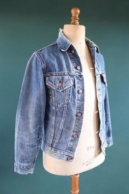 Vintage 1970s Levis big E denim jacket - Levi Strauss red tab - type 3 - trucker workwear - 36” chest
