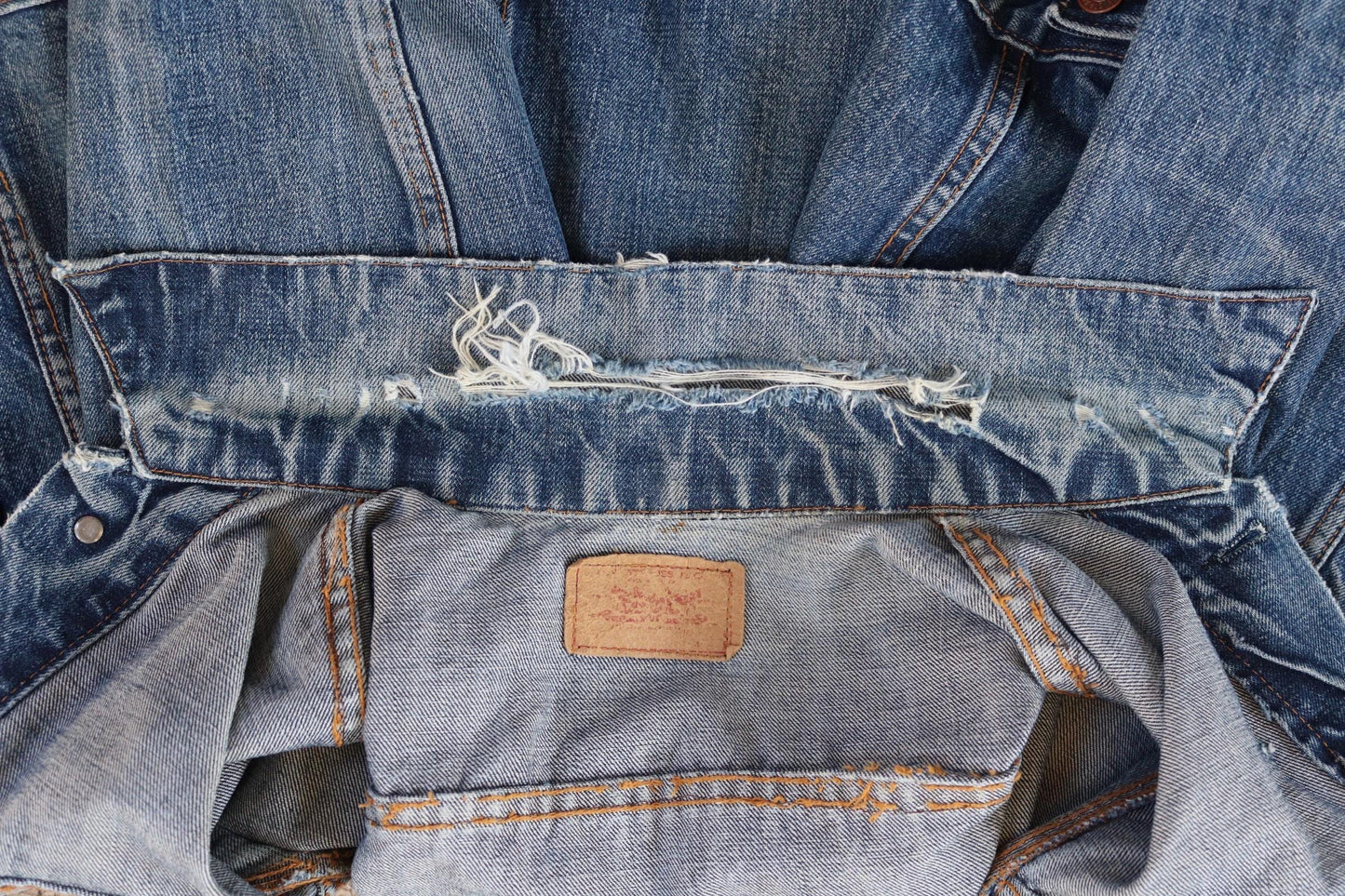 Vintage 1970s Levis big E denim jacket - Levi Strauss red tab - type 3 - trucker workwear - 36” chest