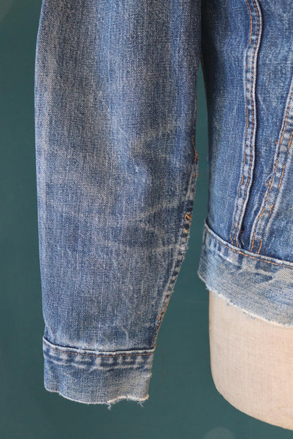 Vintage 1970s Levis big E denim jacket - Levi Strauss red tab - type 3 - trucker workwear - 36” chest