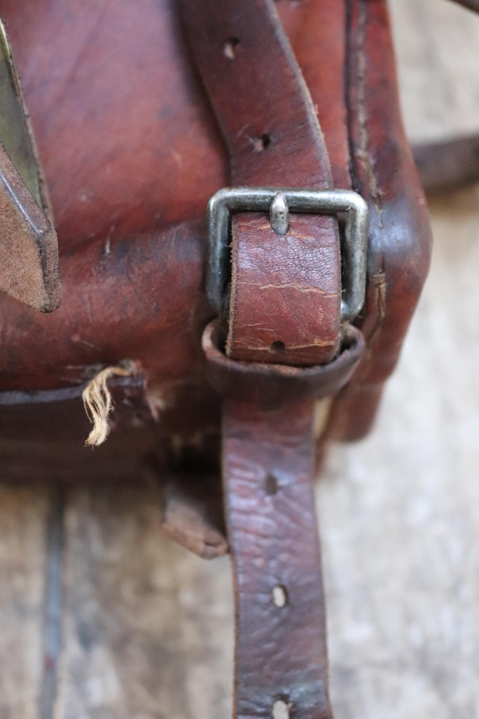 Antique WW1 Swedish military rucksack - linen and leather backpack - 1910s bag