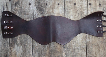 Vintage 1940s brown leather kidney belt - Swedish military dispatch rider - WW2 motorcycle - 31” 32” 34”