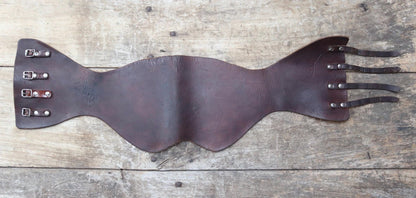 Vintage 1940s brown leather kidney belt - Swedish military dispatch rider - WW2 motorcycle - 31” 32” 34”